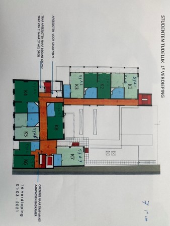 Plattegrond - Boschstraat 57B8, 4811 GC Breda - plattegrond 1e verdieping.jpg